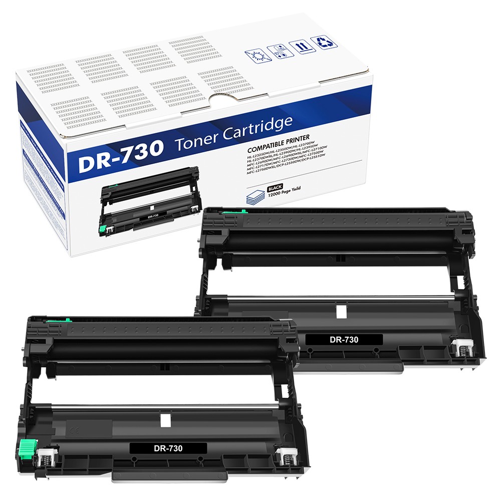 2 PK DR730 Drum Unit Replacement for Brother DR730 HL-L2350DW Printer