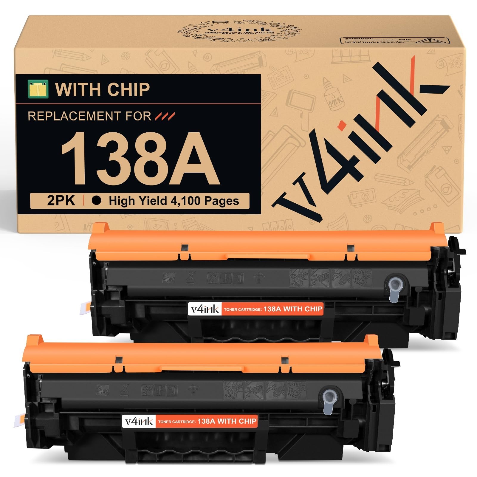 Compatible Black Toner Cartridge 138A for HP MFP 3101fdw, 3101sdw, 3001dw - High