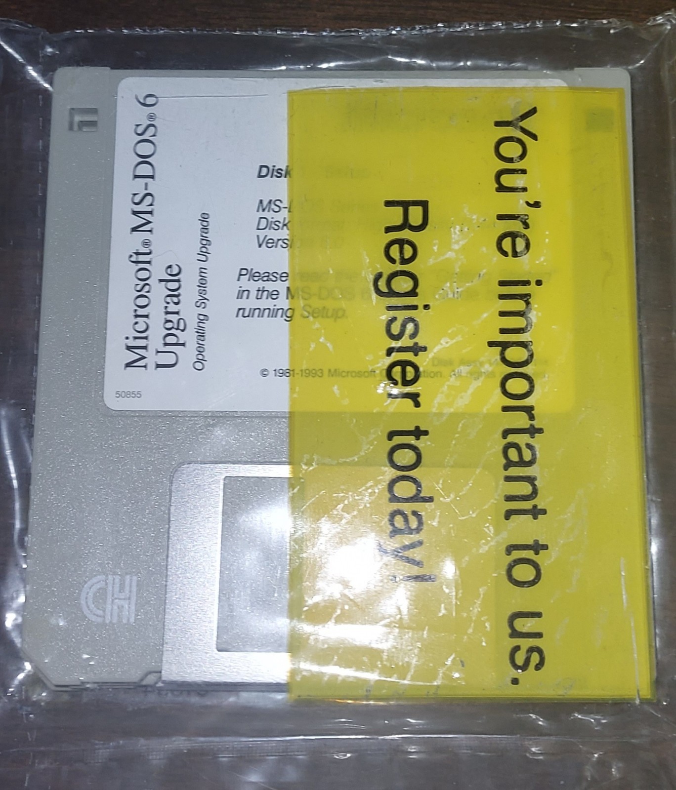 Unopened 3 1/2 MS DOS 6 Upgrade