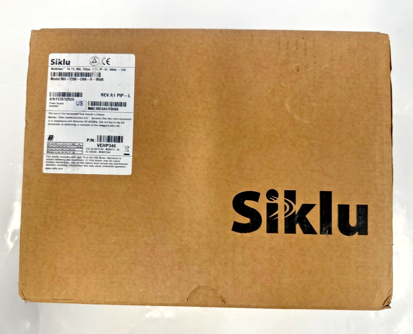 SIKLU MH-T260-CNN-N-MWB MULTIHAUL TG TU 90D - 1 GBPS WHITE TERMINAL UNIT