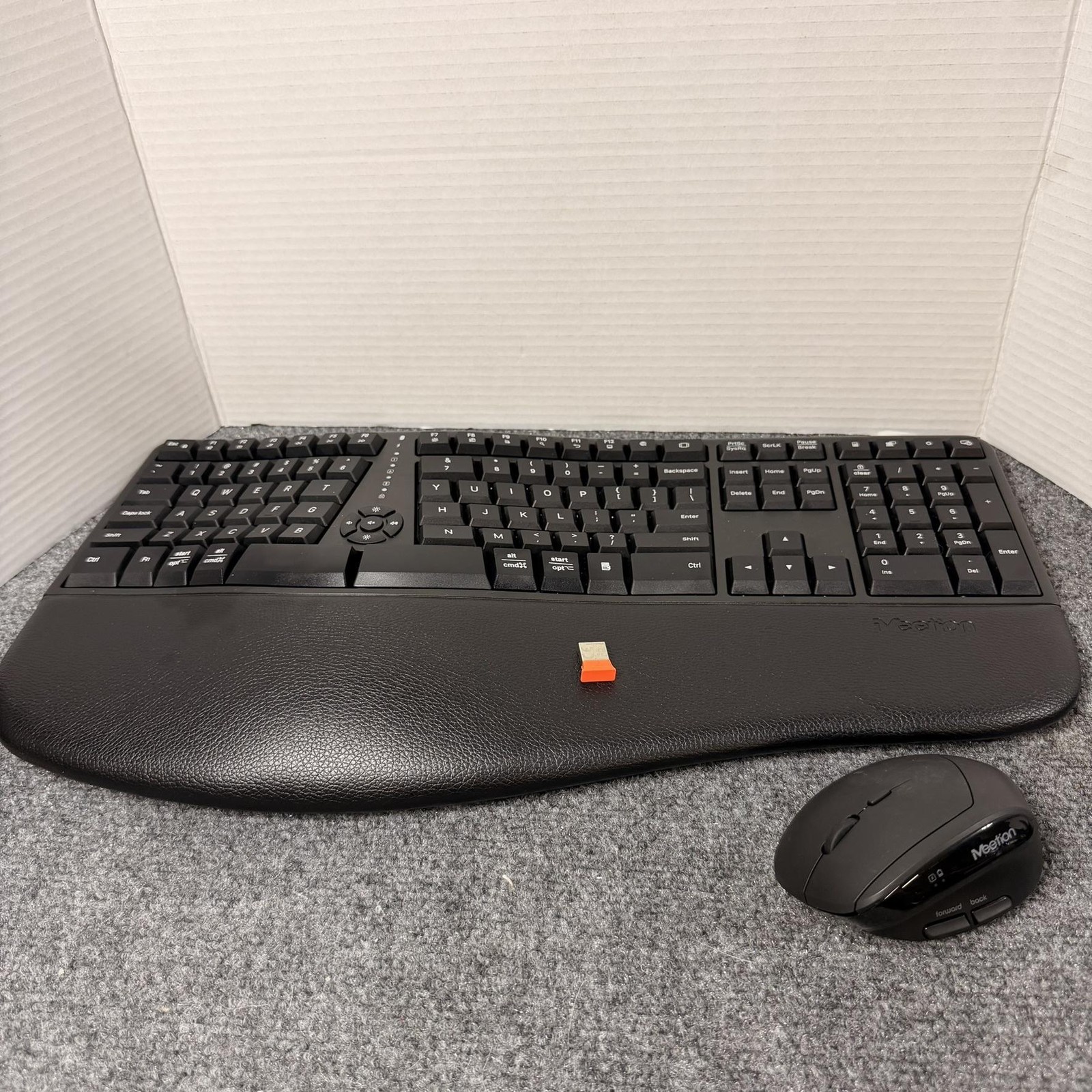 Meetion DirectorC Wireless Ergonomic Keyboard Mouse Combo USB Black PC Mac