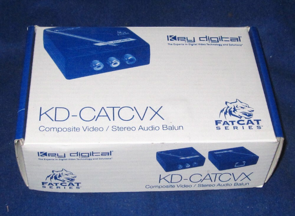 Key Digital KD-CATCVX Composite Video / Stereo Audio Balun FatCat Series 