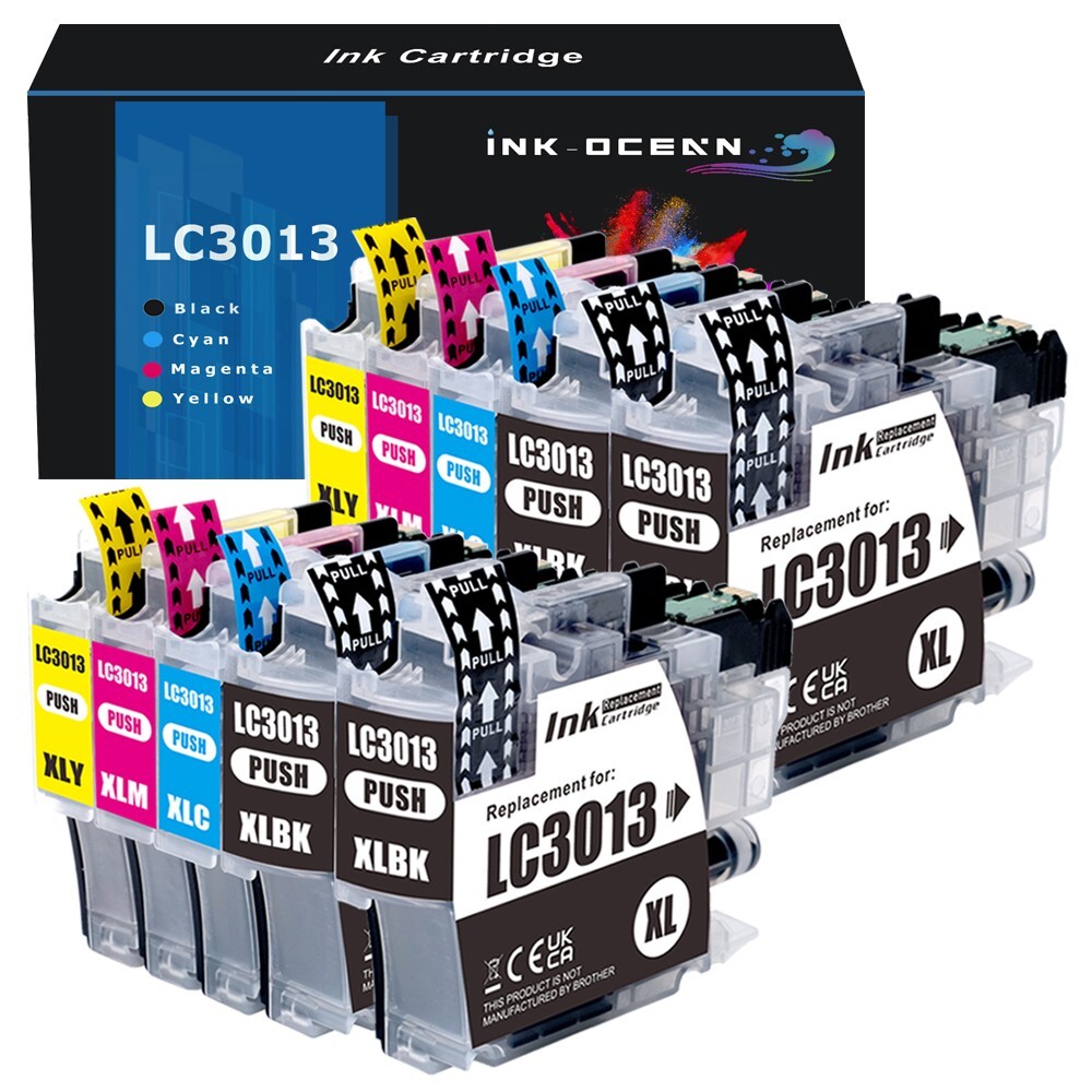 10pk LC3013 XL Ink Cartridges for Brother MFC-J491DW J497DW MFC-J895DW J690DW