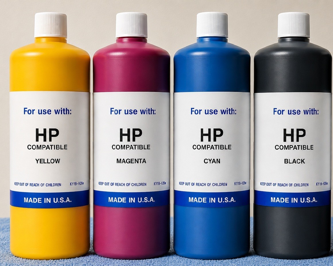 4 x 500ml HP PIGMENT BULK INK REFILL FOR HP 932 940 950 952 970 972 980 CYMK