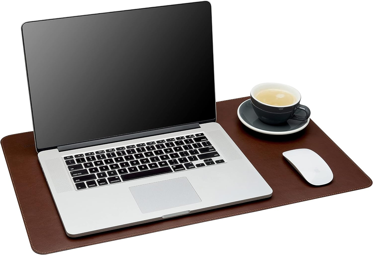 24x14-Inch Medium Office Writing Desk-Mat and Protector in Dark-Brown