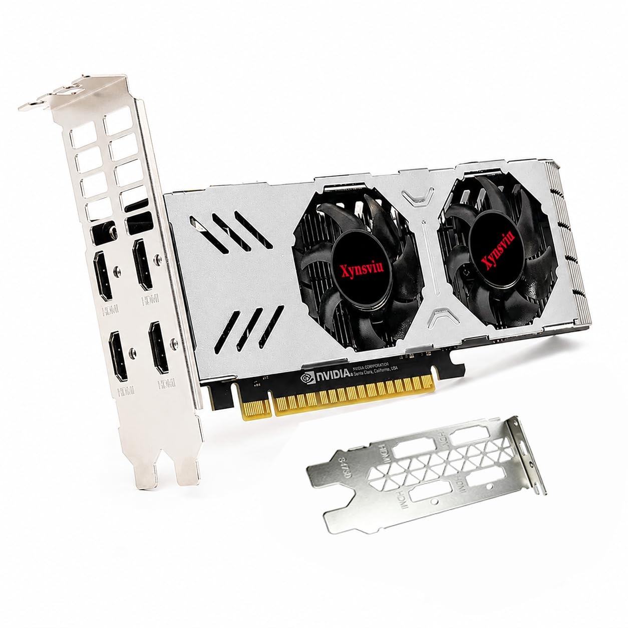 Xynsviu GT 740 2GB GDDR5 Low Profile 4 HDMI Graphics Card for 4 Monitors