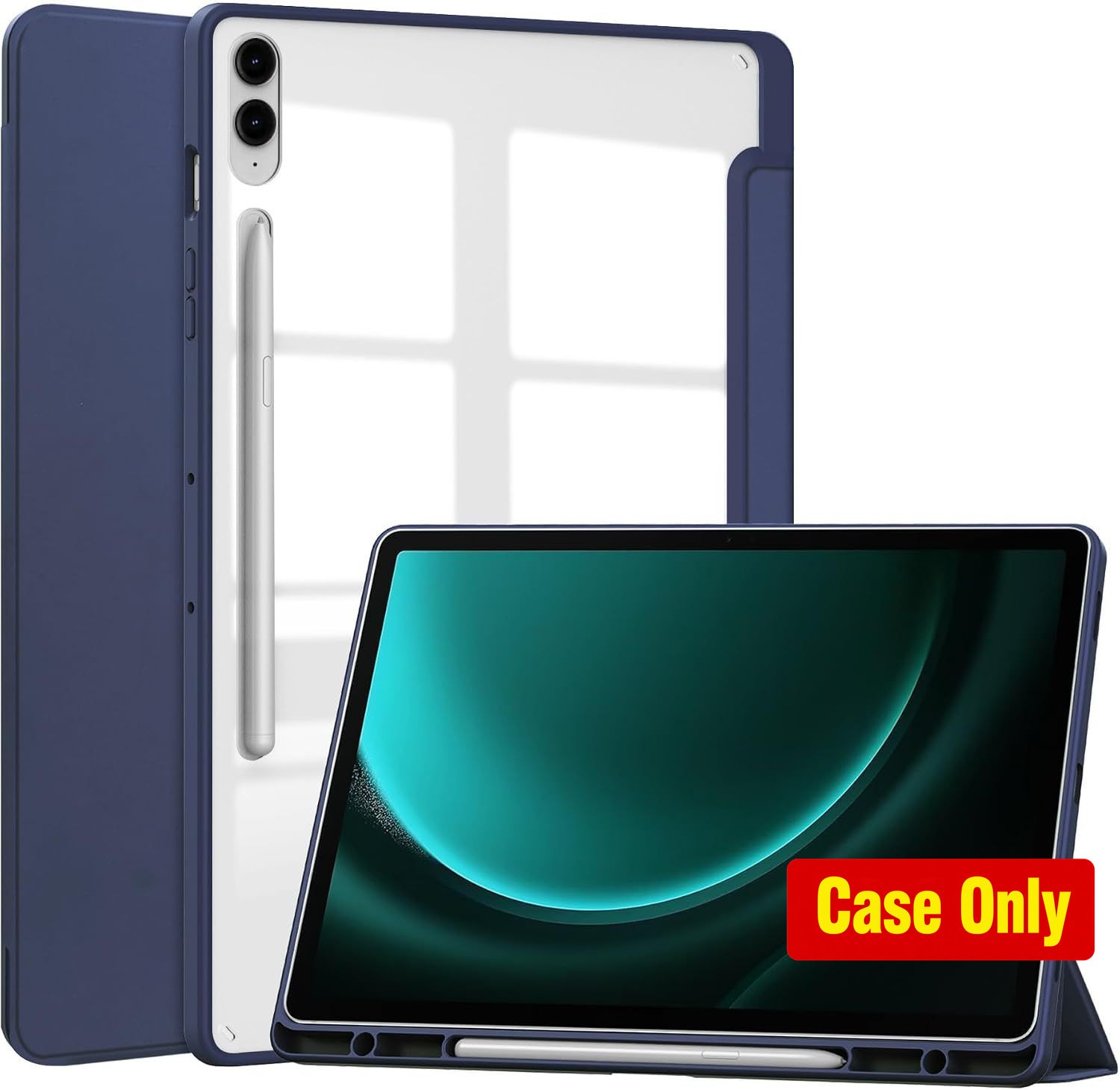 Clear Back Shell Case with S Pen Holder for Samsung Galaxy Tab S10 Lite 10.9