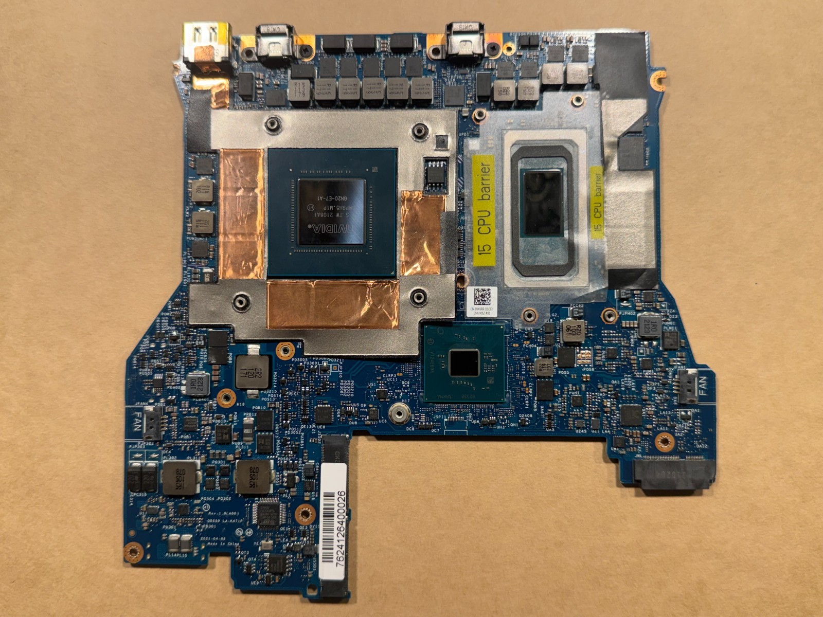 NEW Dell Alienware X15 R1 Motherboard Intel i7-11800H 32GB RTX 3080 8GB 6YRVV