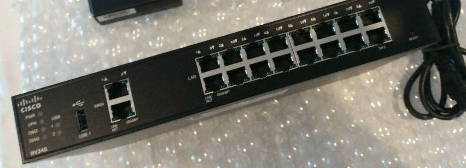 Cisco RV345 VPN ROUTER with power supply.