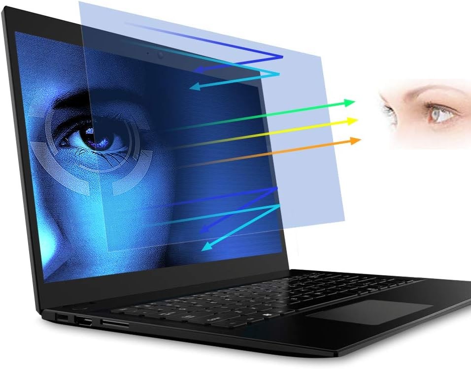 15.6" Laptop Screen Protector | Eye Protection, Anti Glare, Anti Blue Light, Com