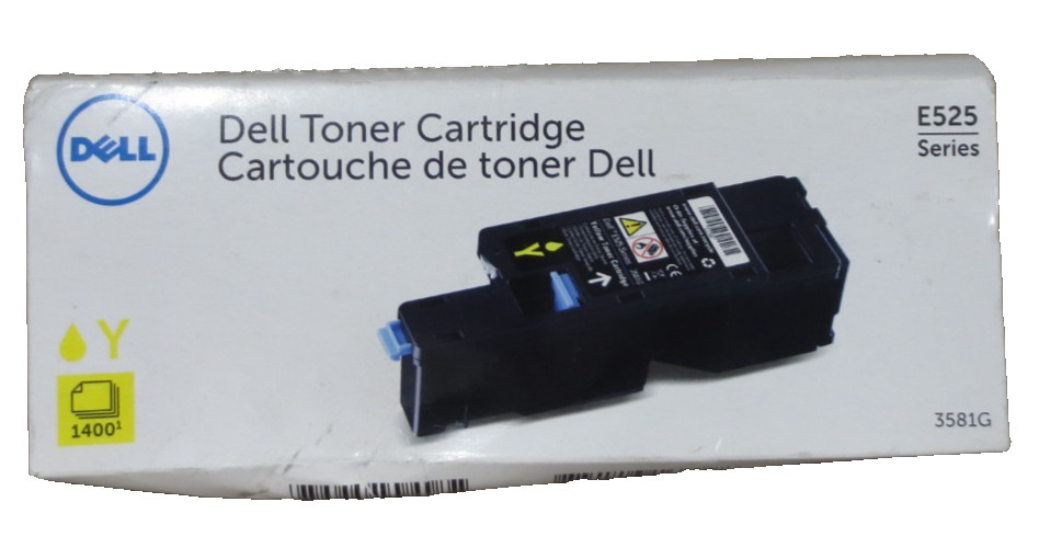 NEW Genuine Dell E525 Series Toner Cartridge 1400 Pages Yellow 3581G