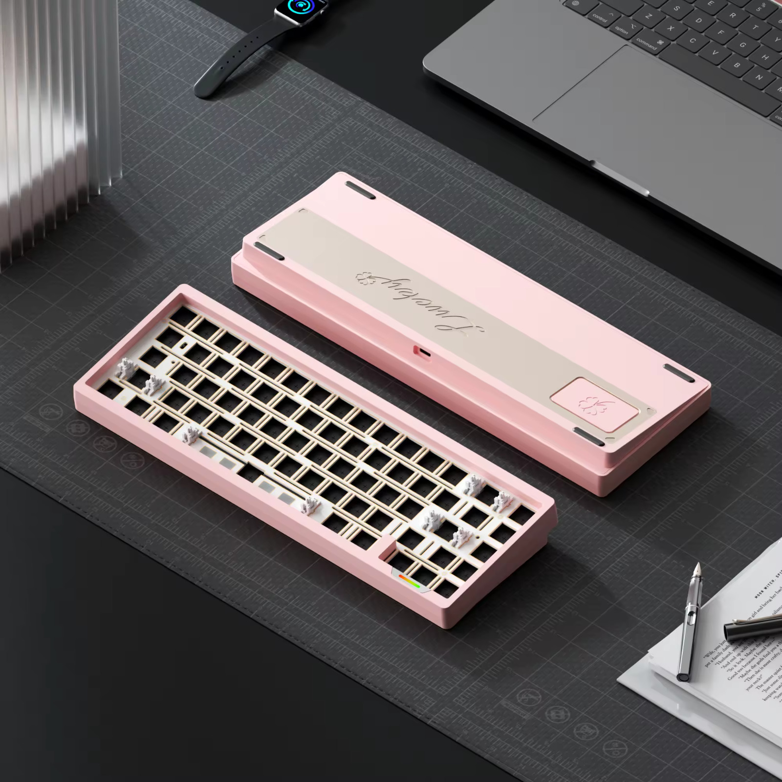 [PINK] Weikav Lucky65 V3 Mechanical Keyboard 67 Keys Aluminum Alloy Barebone RGB