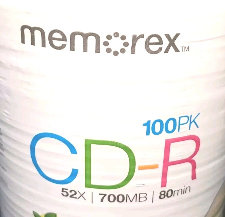Memorex CD-R Spindle Disc Pack - 100 PK 700MB, 80MIN 52x Sealed