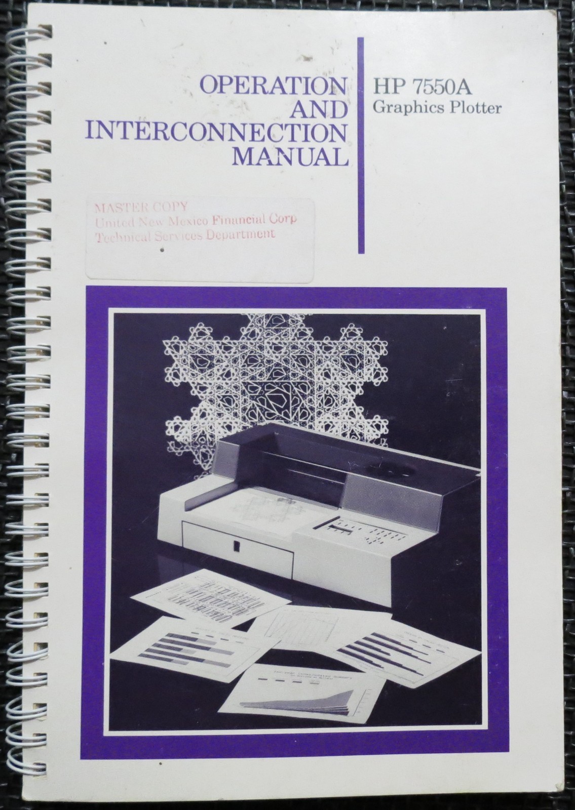 GRAPHICS PLOTTER Operation And Interconnection Manual HP 7550A computer DRAFTING