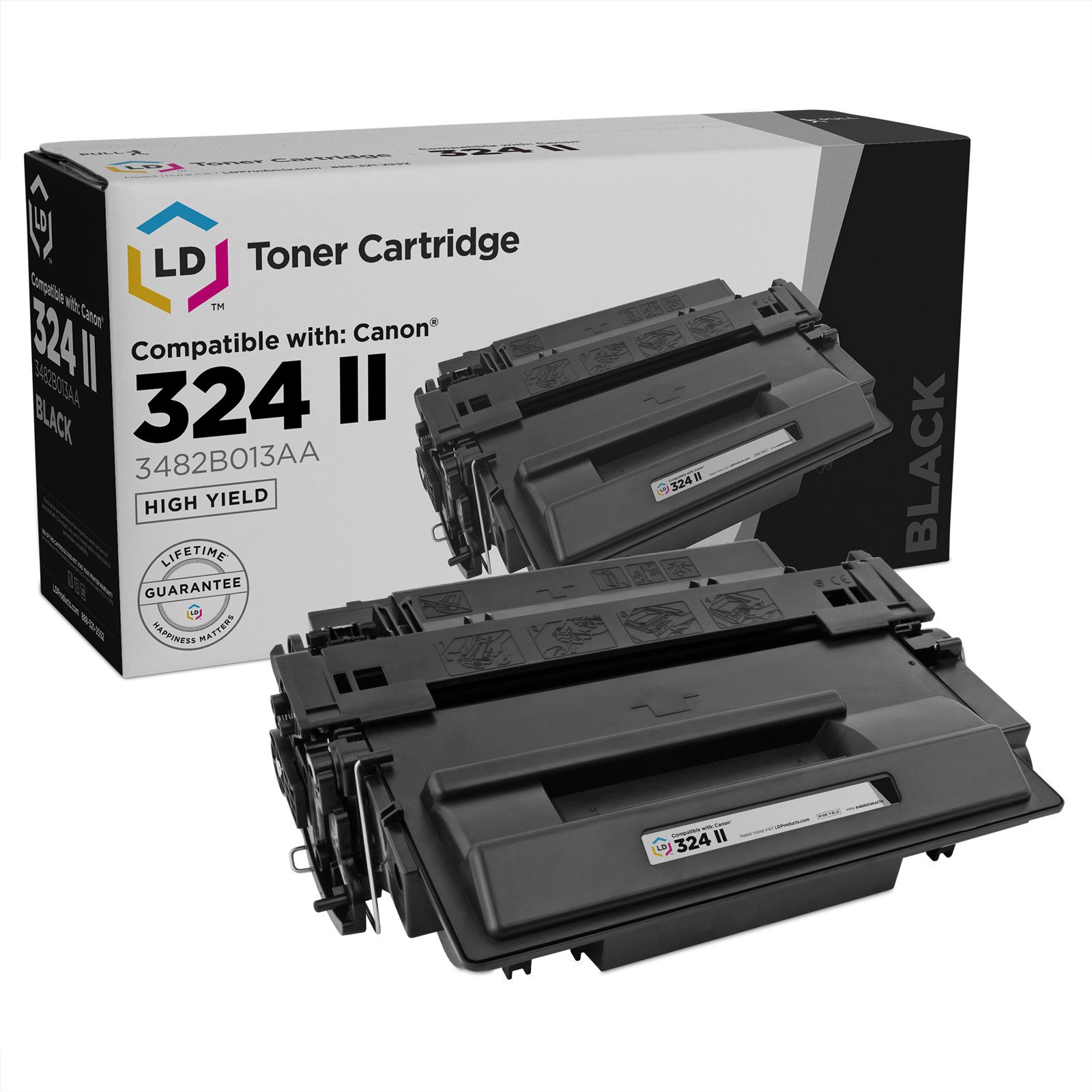 LD Compatible Canon 324 II / 3482B013AA HY BLK Toner for LBP6780dn/MF515dw