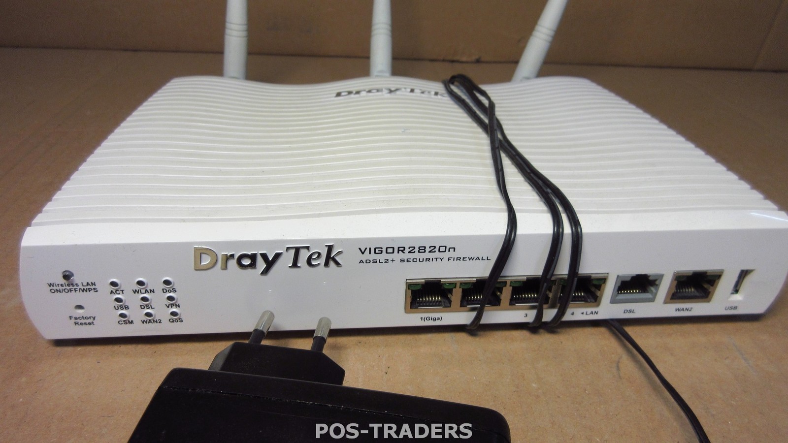 Draytek Vigor 2820N Annex B ADSL2+ Security Firewall Router INCL 3X ANTENNAS