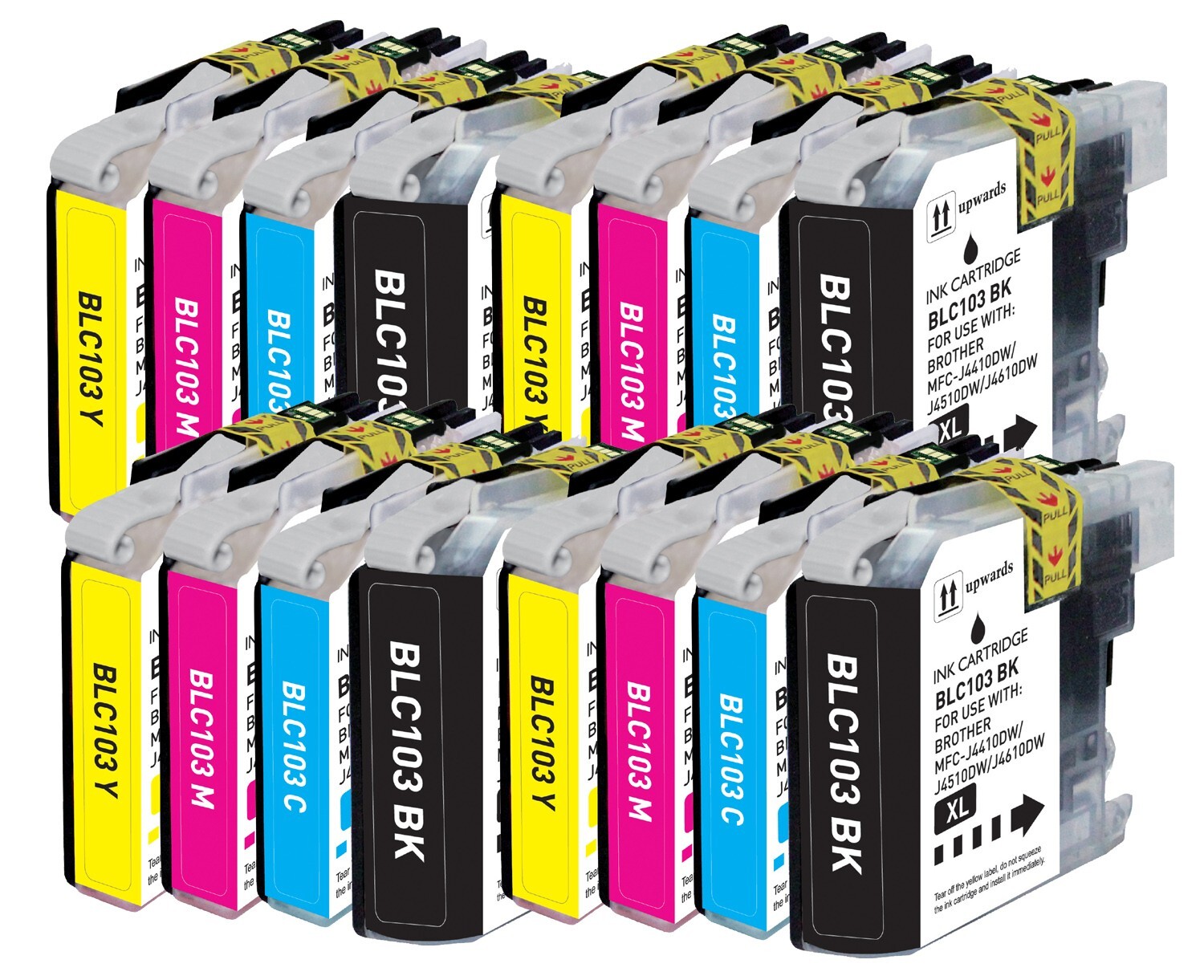 16PK XL Replacement Ink Set fits Brother LC103 MFC-J285DW MFC-J870DW MFC-J450DW