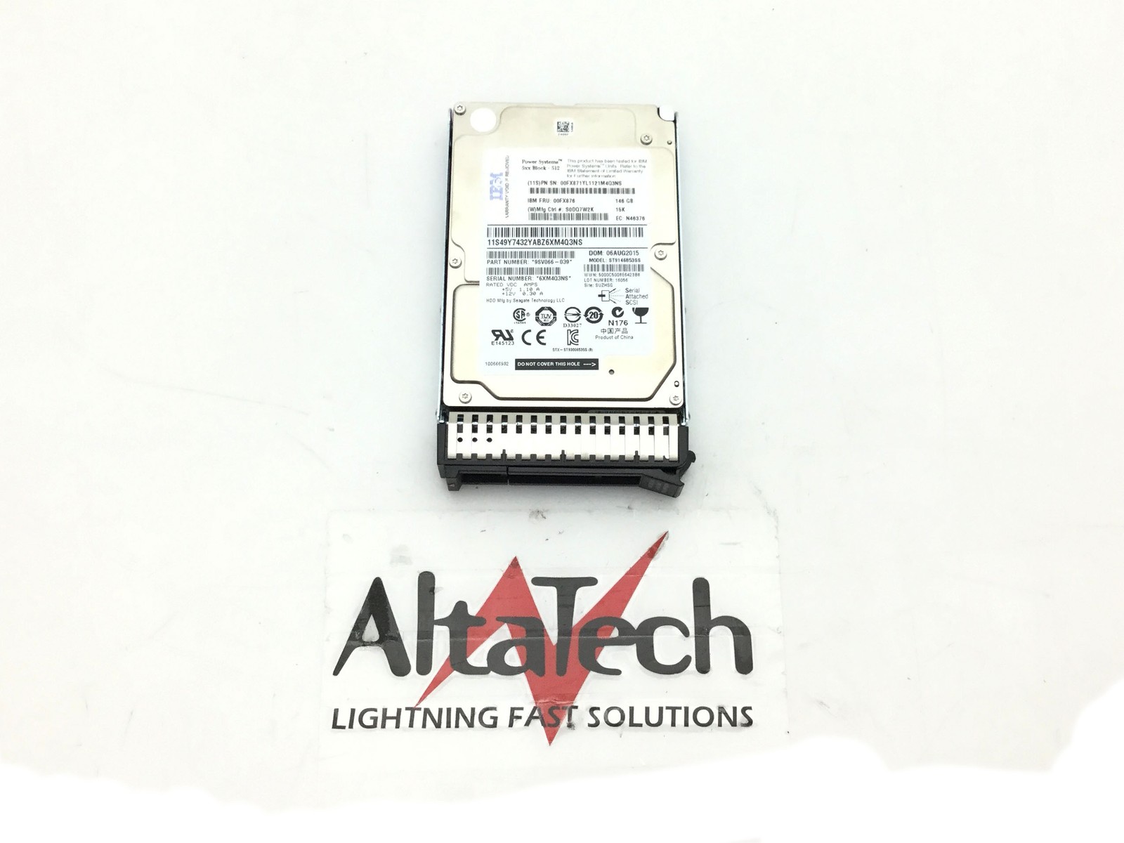 IBM Power Systems 146GB SAS Hard Disk Drive 00FX876 HDD SFF-3 15K rpm - Tested
