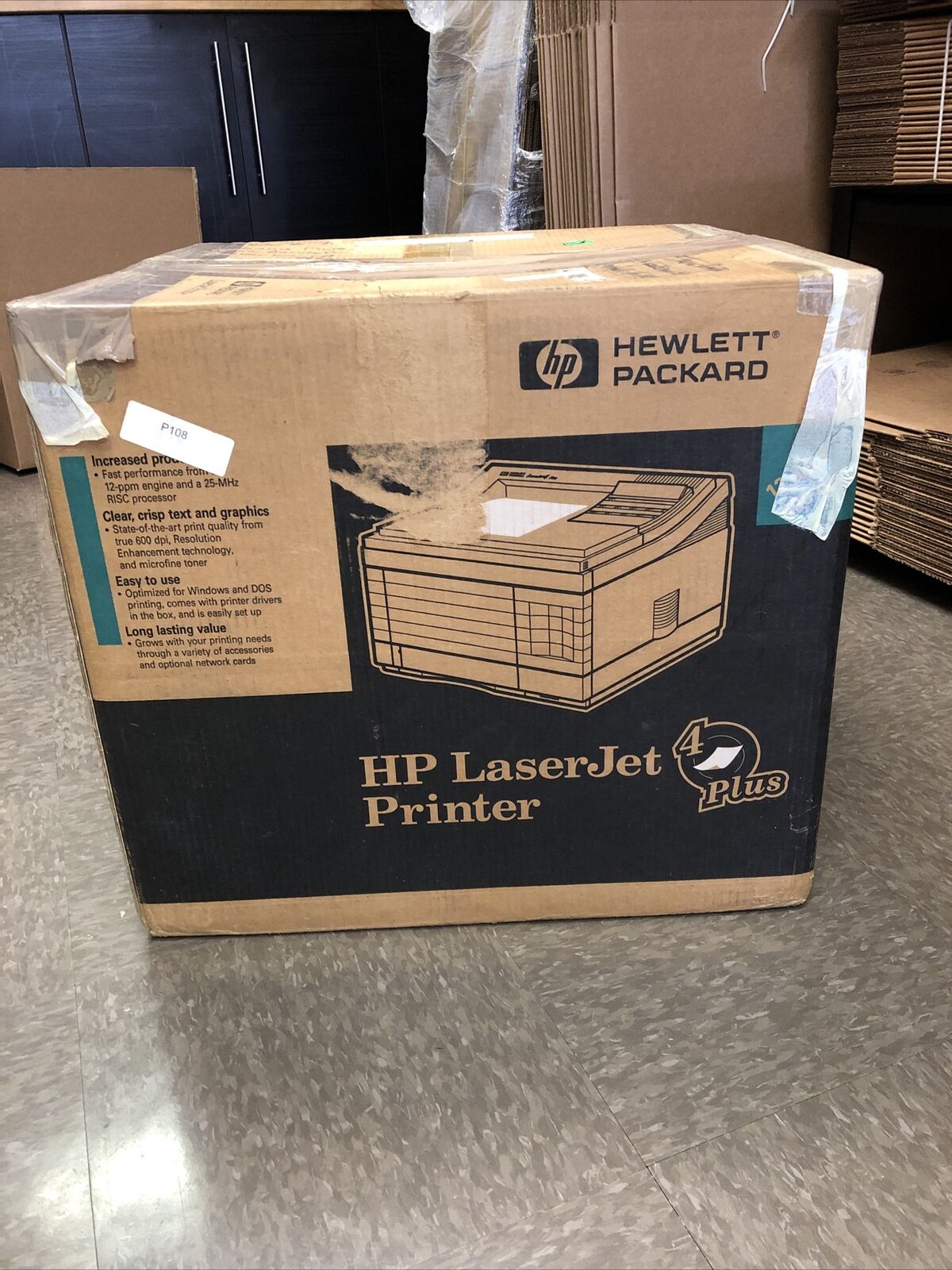 HP LaserJet 4 Plus Printer C2037A C3157A with Duplexer & Jetdirect (Powers On)