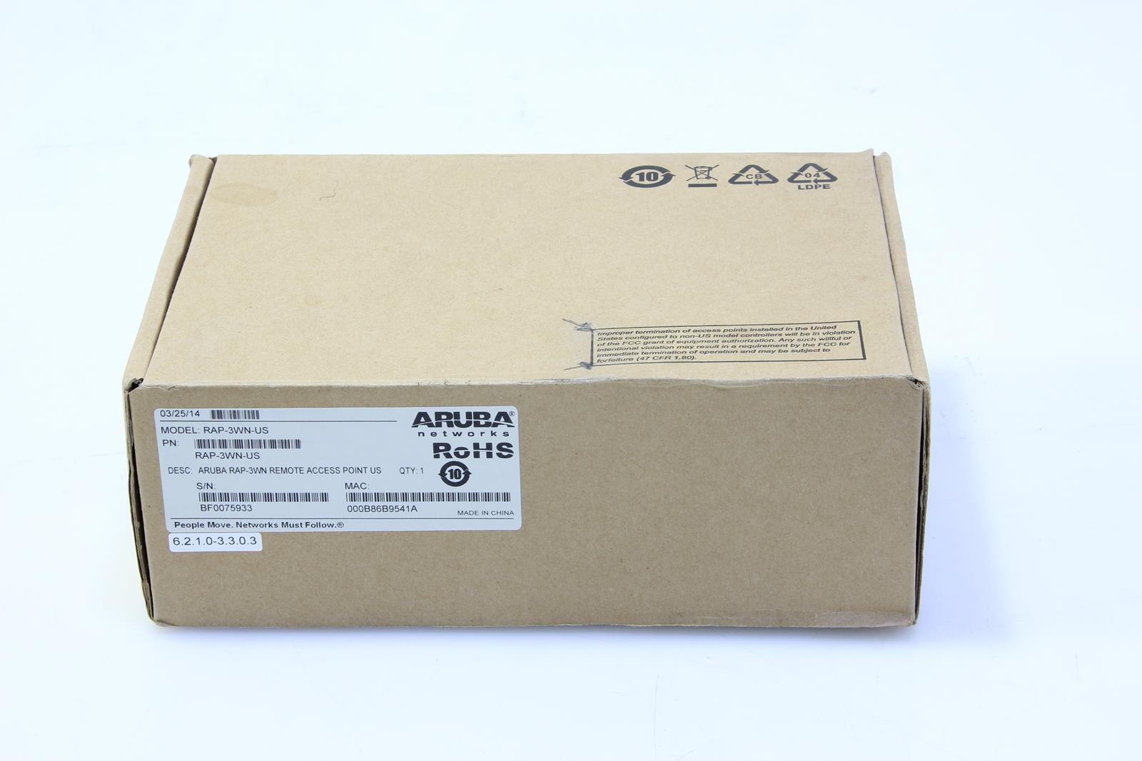 NOB ARUBA RAP-3WN-US Networks 2.4G Wired Wireless Remote Access Point. SKU216264