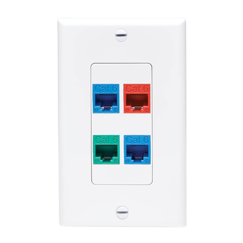 TRIPP LITE CABLES AND CONNECTI N042D-004V-WH Center Plate Insert Decora Style