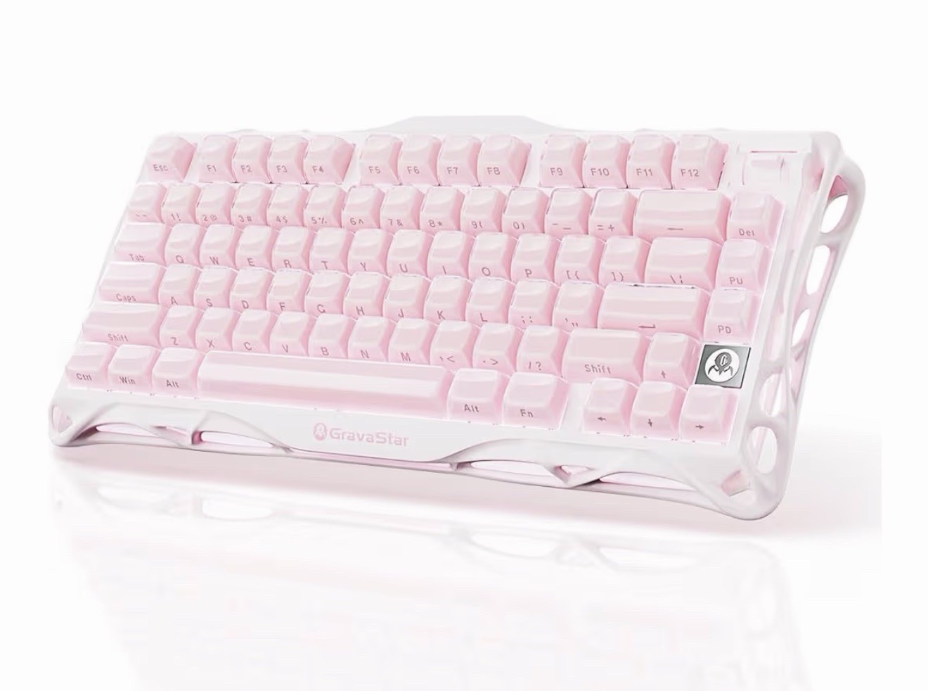 GravaStar Mercury K1 75% pink cute Wireless Gaming Keyboard Gift
