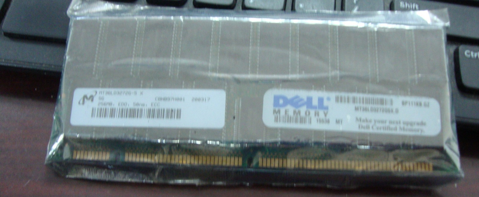 512MB 2x256MB Micron EDO 50ns ECC 168-Pin RAM MT36LD3272G-5X Dell 15538 Vintage