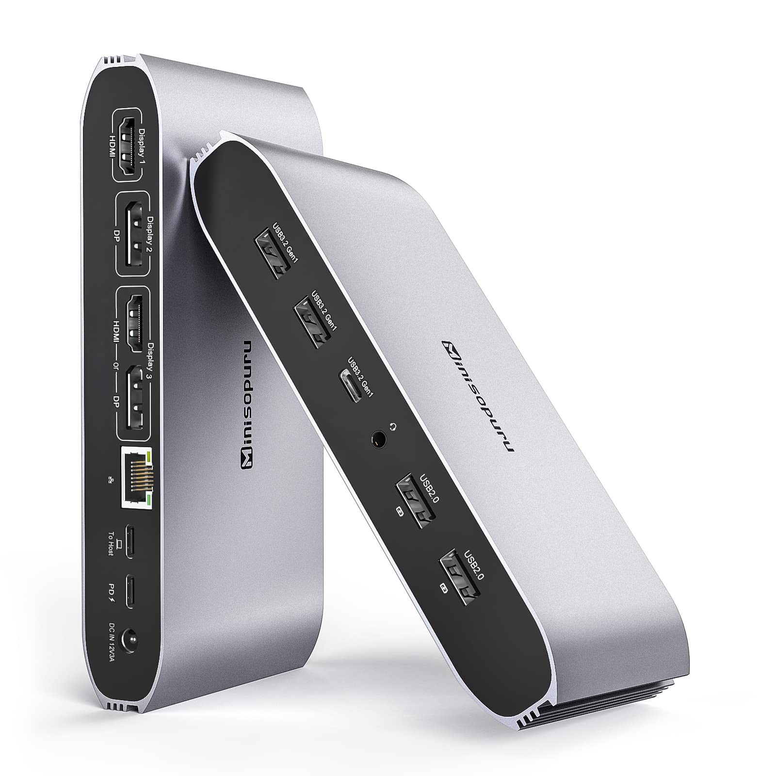 Minisopuru Displaylink Triple Display Docking Station for MacBook M1/M2/M3/M4...