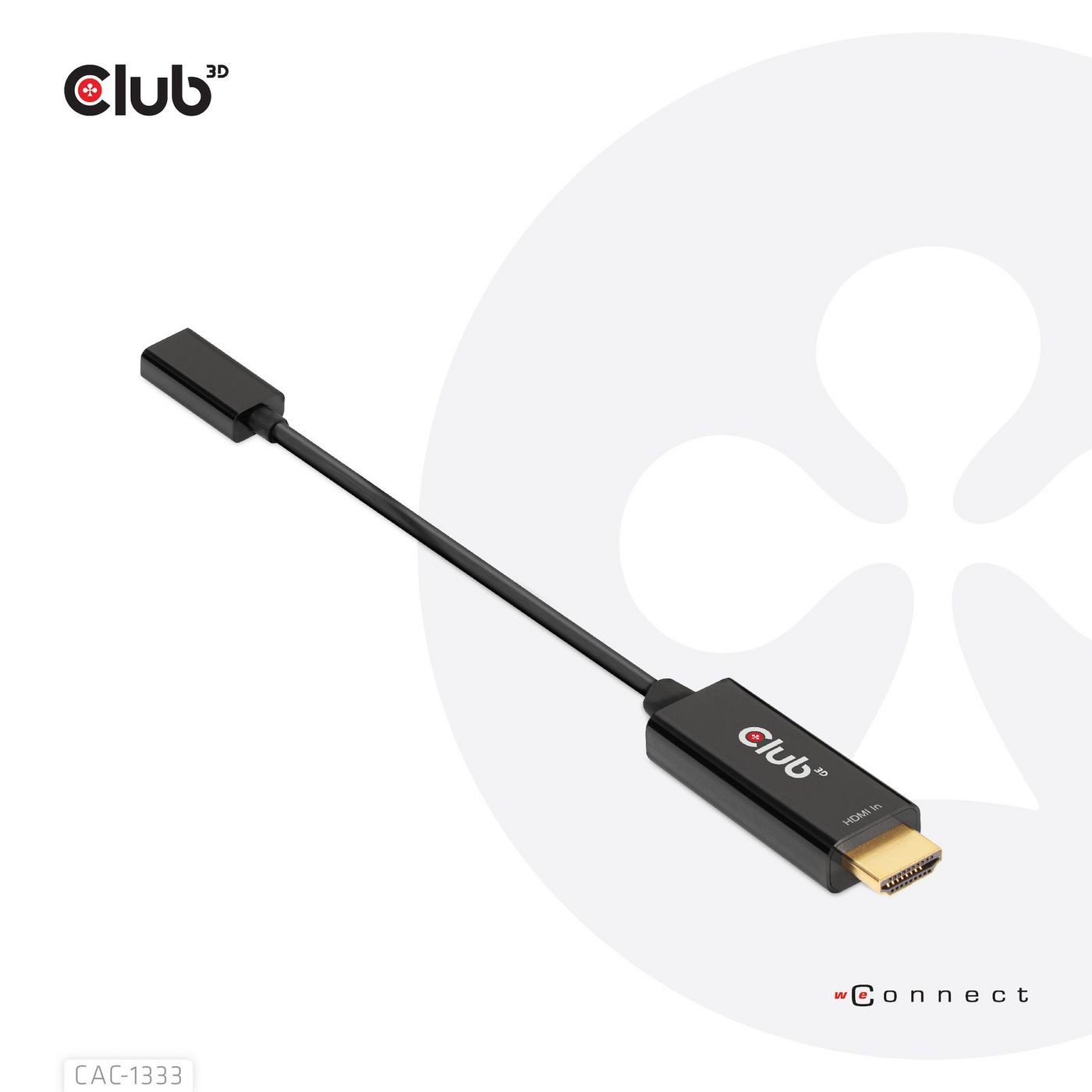 Club3D CAC-1333 Hdmi To Usb Type-C 4K60Hz Active Adapter M/F ~E~