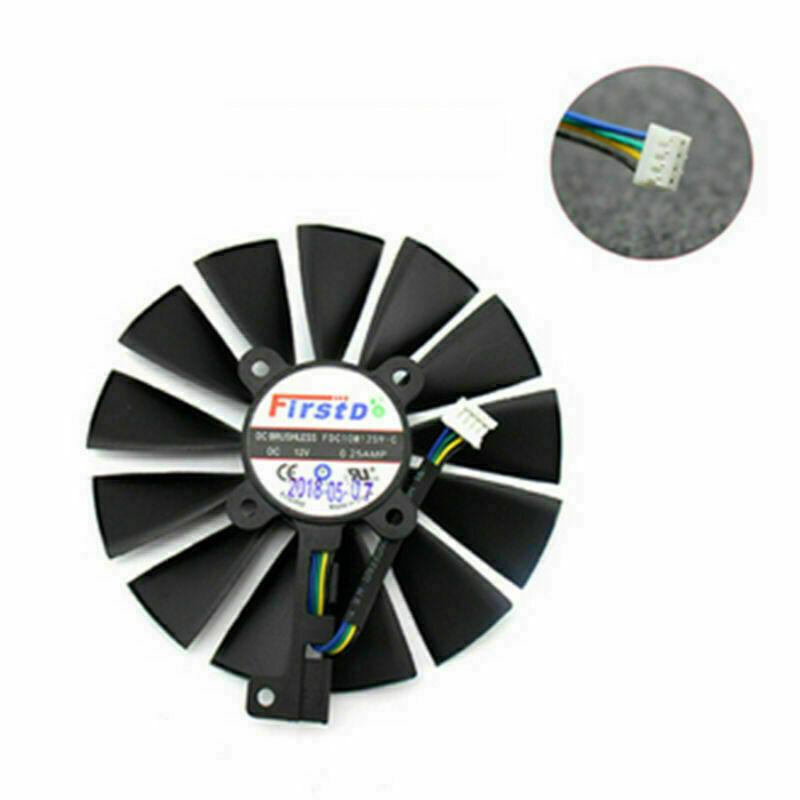 For ASUS DUAL-RX580-8G Repair Parts 4PIN Graphics Card Cooling Fans