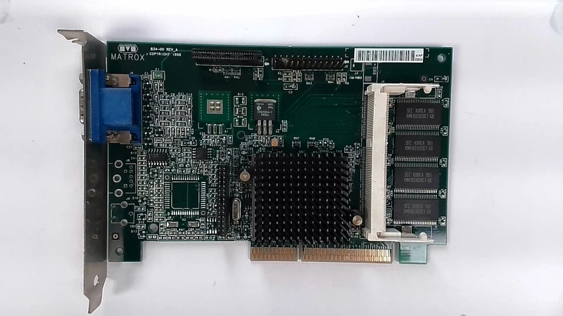 G2+/MILA/8D/CPQ matrox compaq hewlett packard hp 8MB agp video card G200 with v