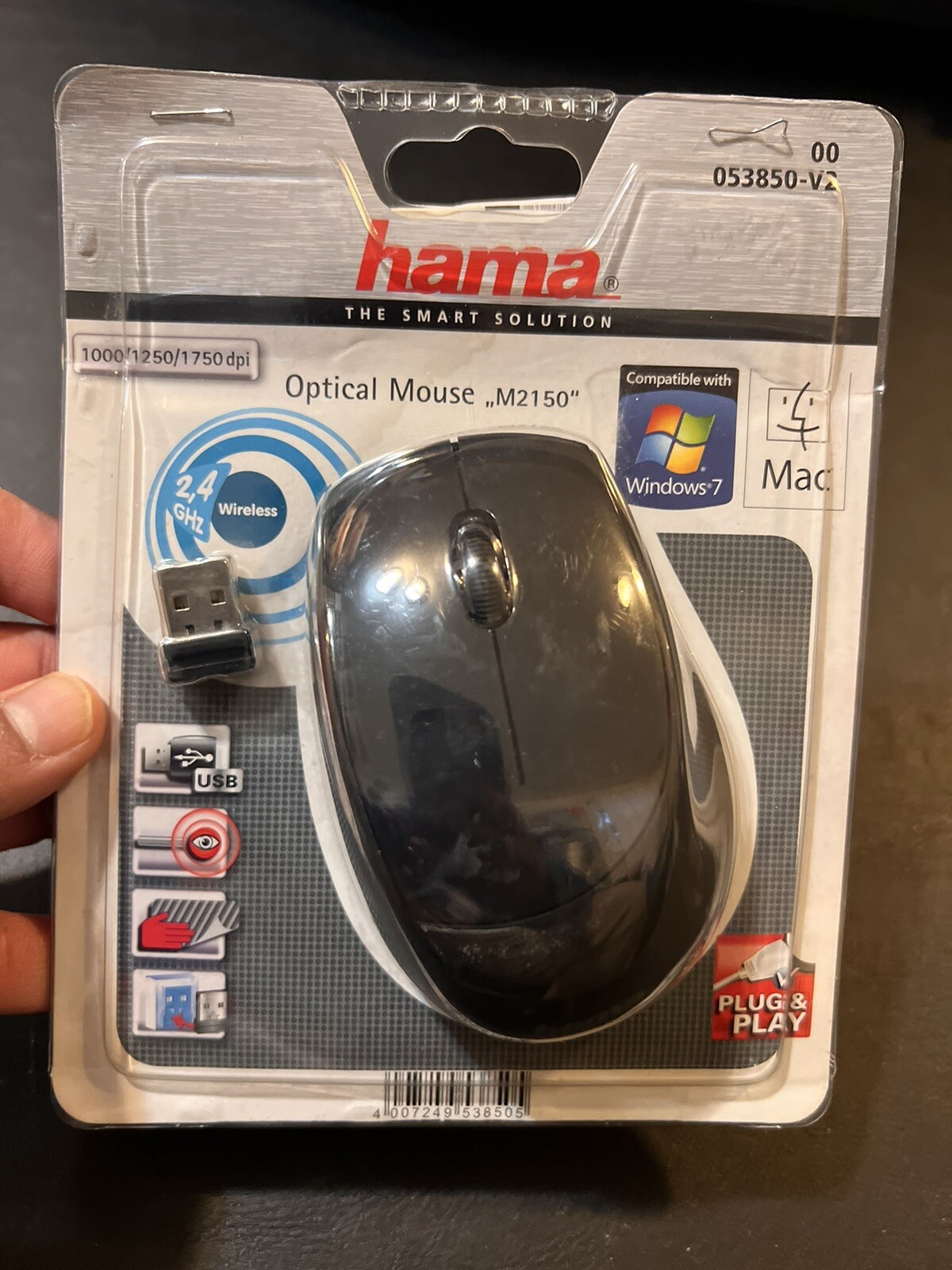 Hama Wireless Optical Mouse 1750 Dpi USB M2150