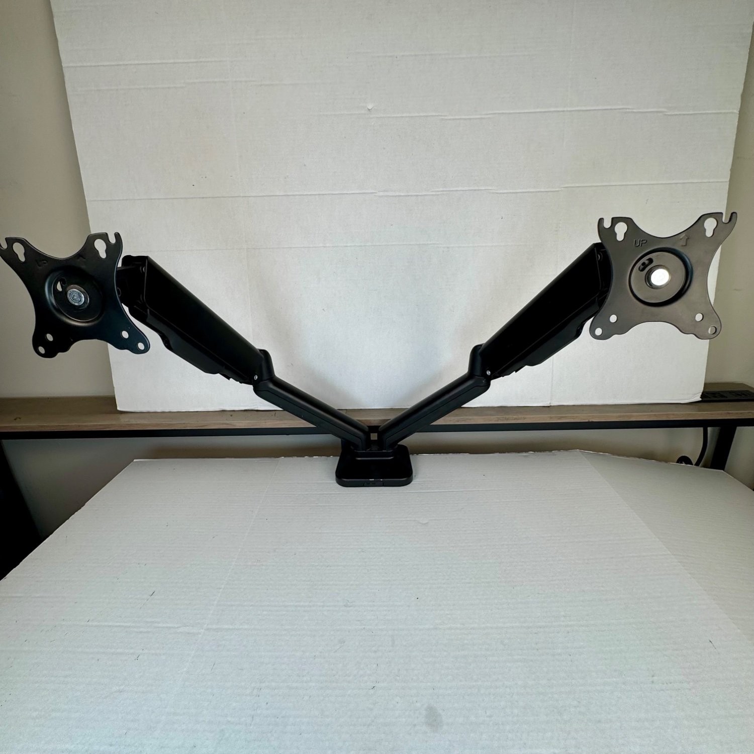 Vivo STAND-V002 Dual Monitor Desk Mount Gas Spring Adjustable Arm Black