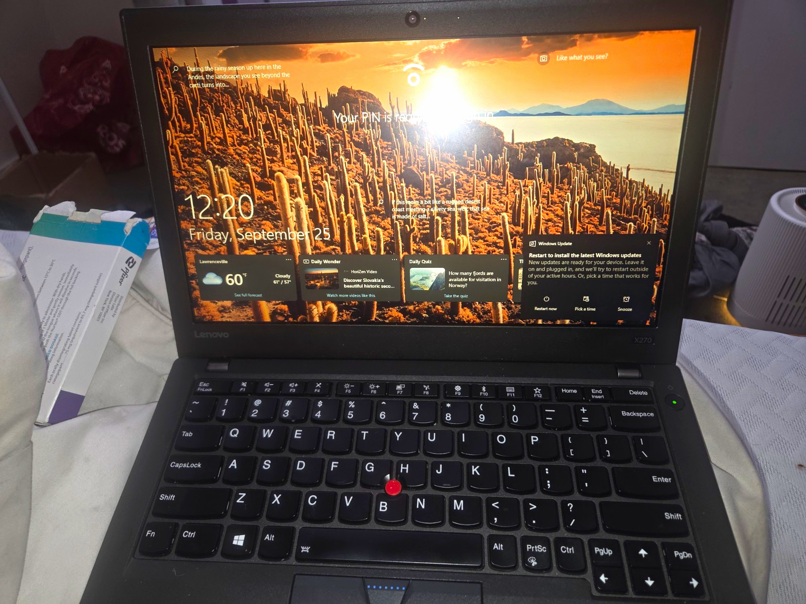 Lenovo ThinkPad X270 12.5in i5-7th Gen 8GB 256GB SSD Win10 Black