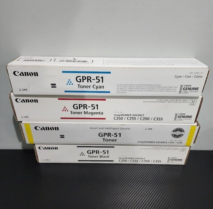 Canon GPR-51 Complete Toner Set Yellow Magenta Cyan