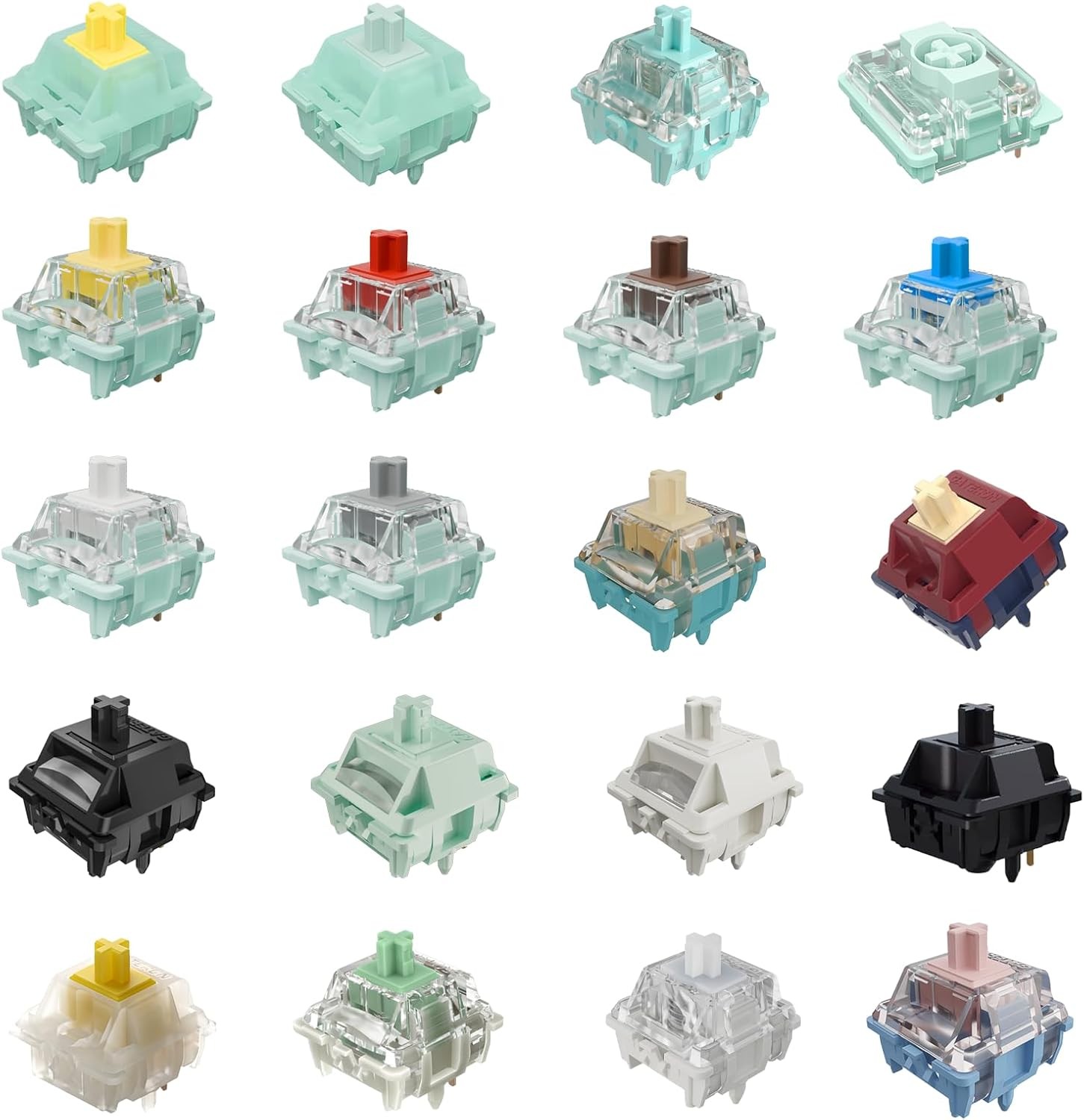 Gateron Series New and Classic Mechanical Keyboard Switches Sample Pack 20pcs