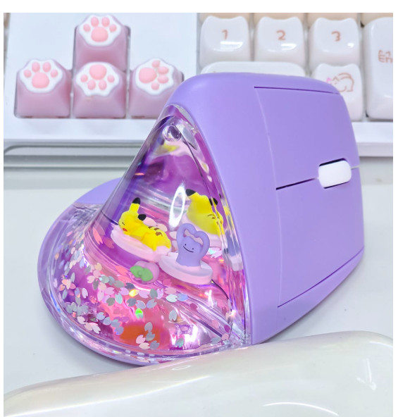 Pokemon Genuine Ditto Pikachu Bluetooth Vertical Mouse 2.4Ghz Wireless Mouse.