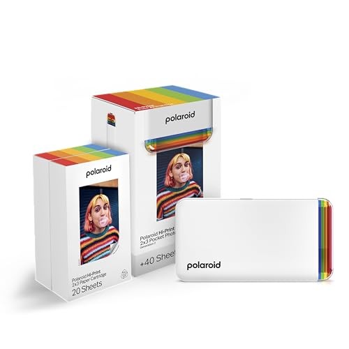 Polaroid Hi-Print + Paper Bundle - 2nd Generation Bluetooth Connected 2x3 Pocket