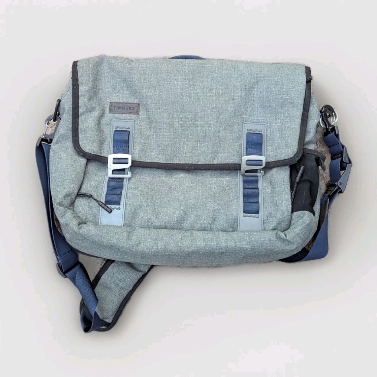 TIMBUK2 Grey/Blue Canvas Messenger Bag