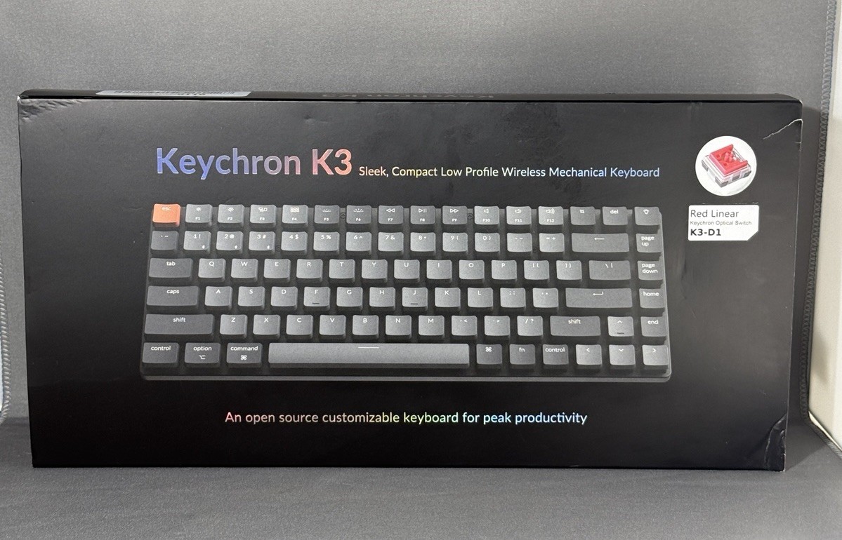 Keychron K3 Low Profile Wireless Mechanical Keyboard Red Linear Illuminated