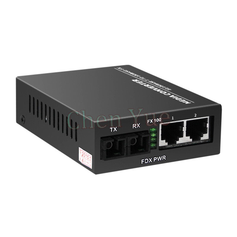 10/100M Single Mode Duplex Fiber Fiber Optic Media Converter 2 SC Fiber 2 RJ45