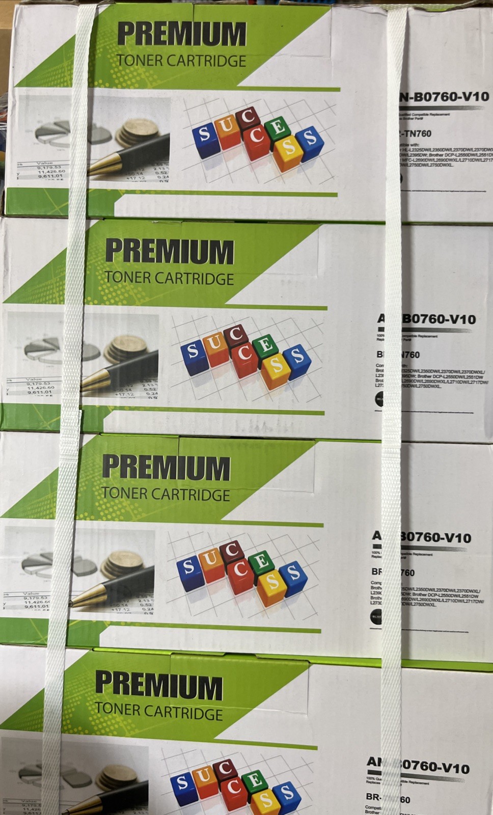 BR TN-760 Toner Cartridge  Pk Of 4