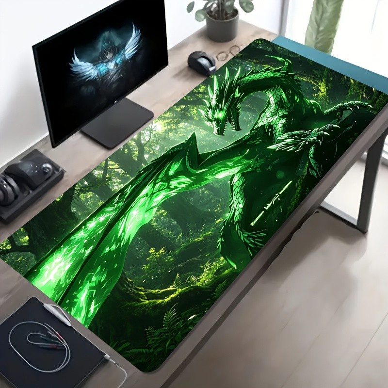 1pc Large Gaming Desk Mat Compatible for PC/Laptop, Non-Slip Rubber Base & Sui