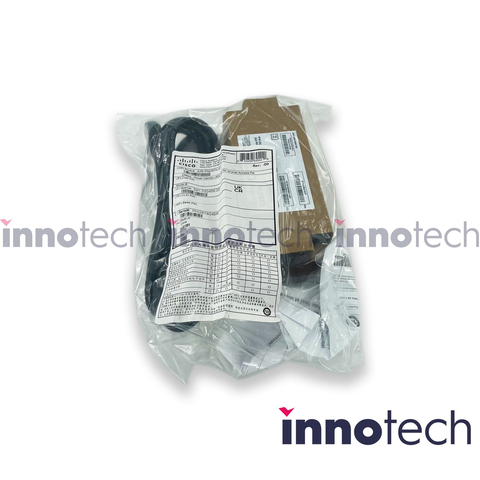 Cisco AIR-PWRINJ6 PoE injector AC 100-240 V 802.3AT for Cisco Access Points New