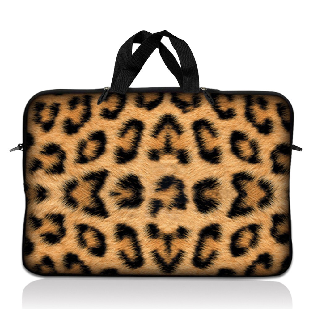 17.3” 17.4” Neoprene Laptop Notebook Sleeve Bag Case Pouch Handle 16" Leopard