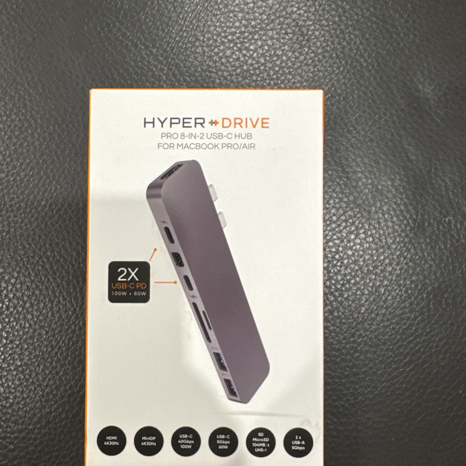 HyperDrive PRO 8-in-2 USB-C Hub Adapter for MacBook Pro Air HDMI 100W PD USB A