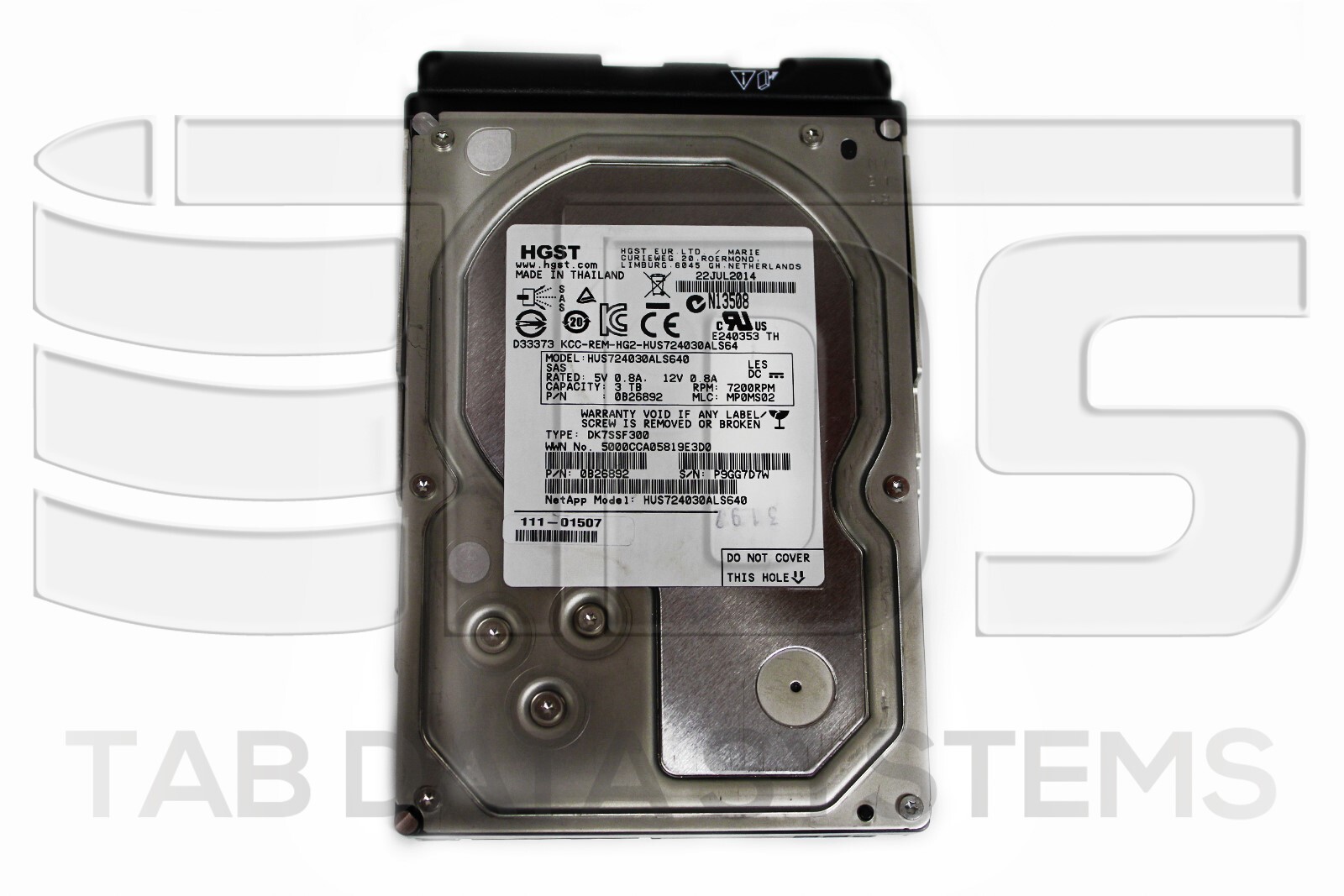 NetApp E-Series E-X4034B-R6 3TB 7.2K 3.5" SAS HDD for 60-Bay DE6600 E2660 E5660
