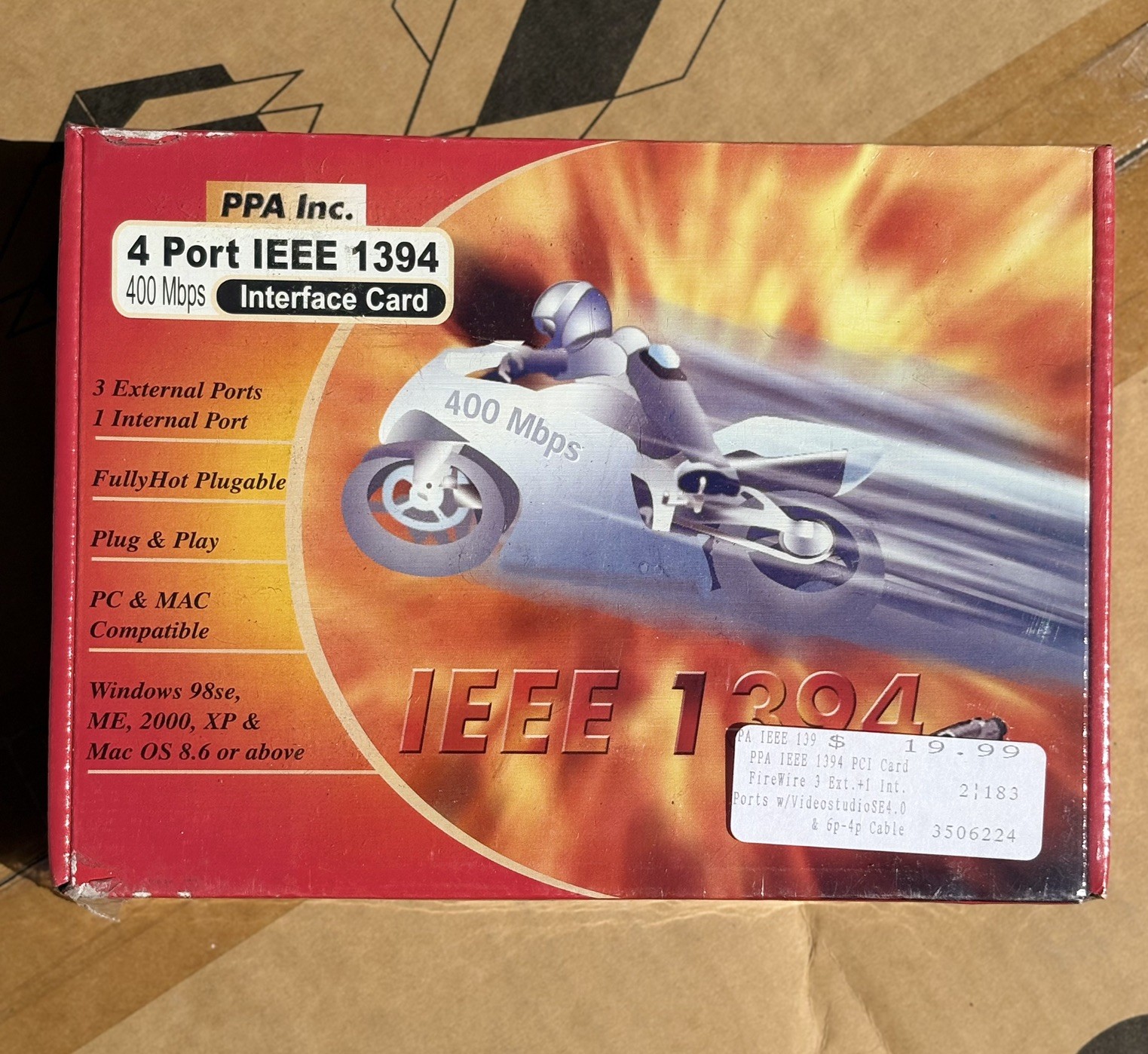 PPA Inc. 4 Port IEEE 1394 (400 Mbps) PCI Interface Card (1202) new