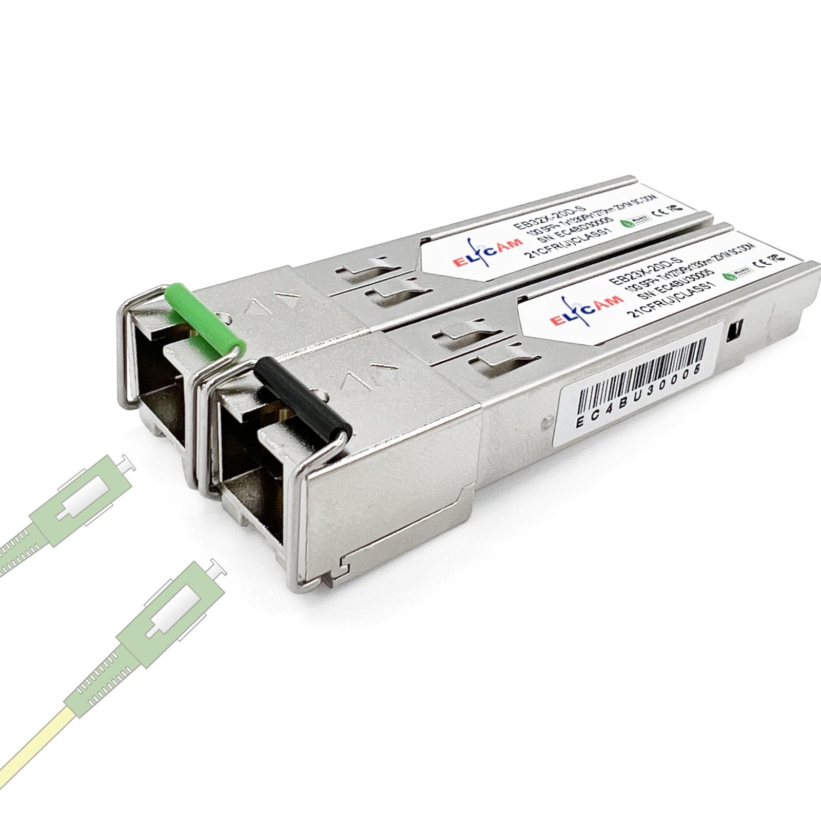 Elfcam® - 1 Pair 10G SFP+ BIDI Transceiver Module with SC Fiber Port Simplex