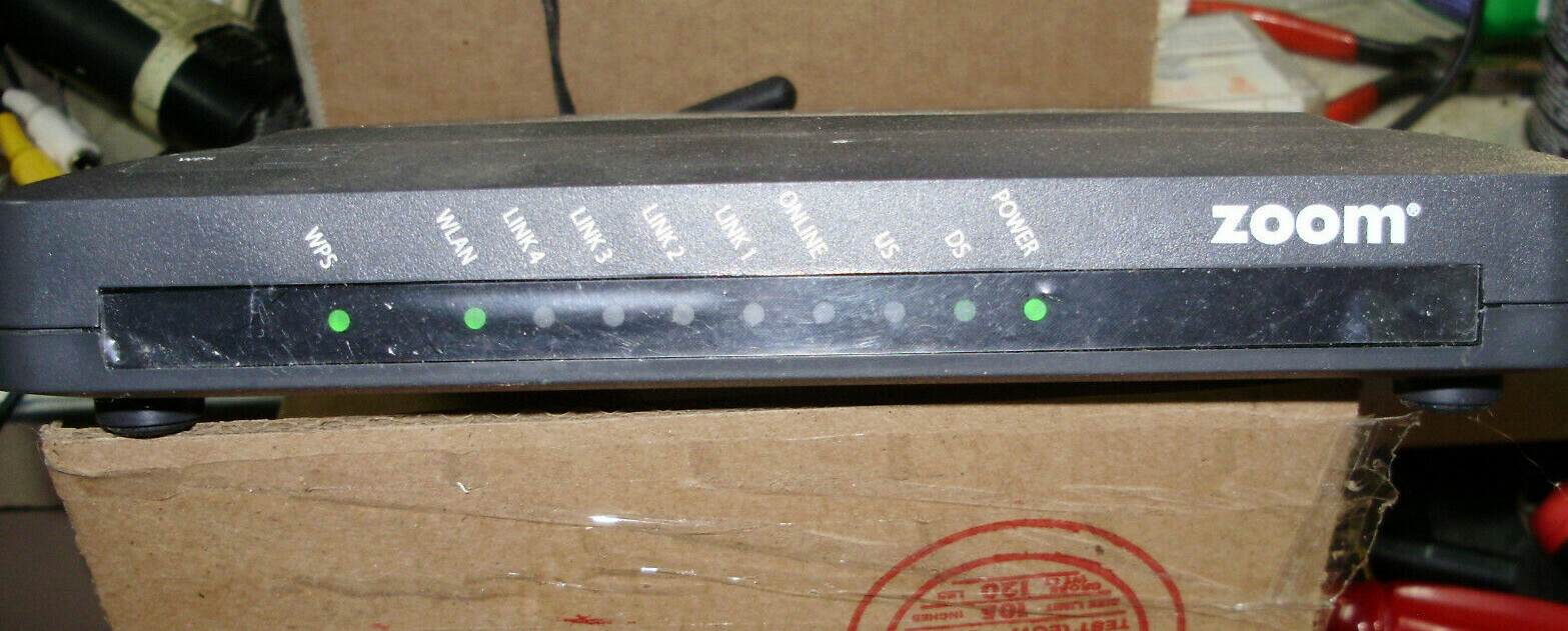 Zoom Model 5352 DOCSIS 3.0 Cable Modem / Router w/ Wireless N Series no PS